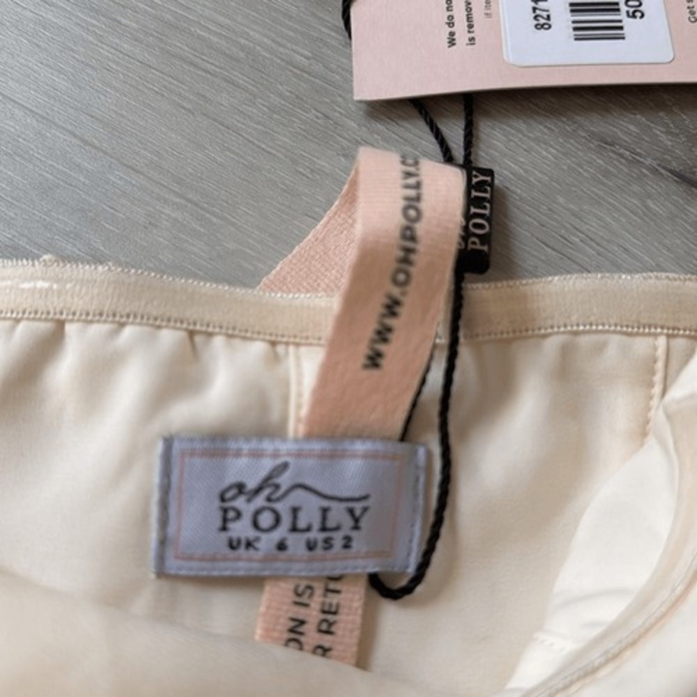 Oh Polly Imogene Scarf-Detail Strapless Gown -Size‎ 2 Ivory NWT w/o Scarf - Picture 5 of 6